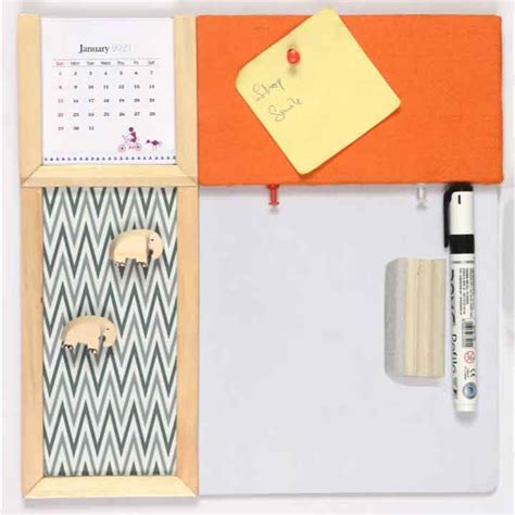 IVEI Pin, White, Metal Combination Boards (11.5in X 11.5in) with Calen ...