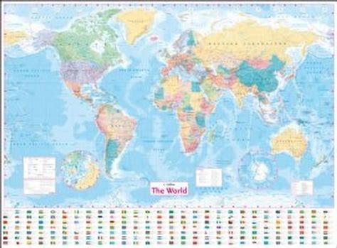 Buy Collins World Wall Laminated (English, Sheet , flat, Collins s ...