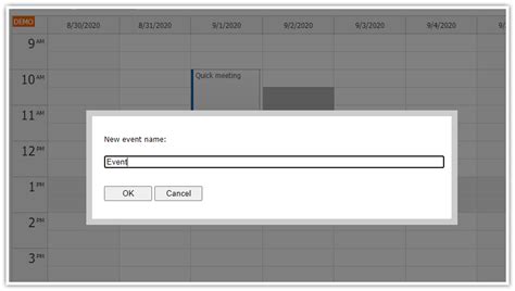 Image result for JavaScript Event Calendar