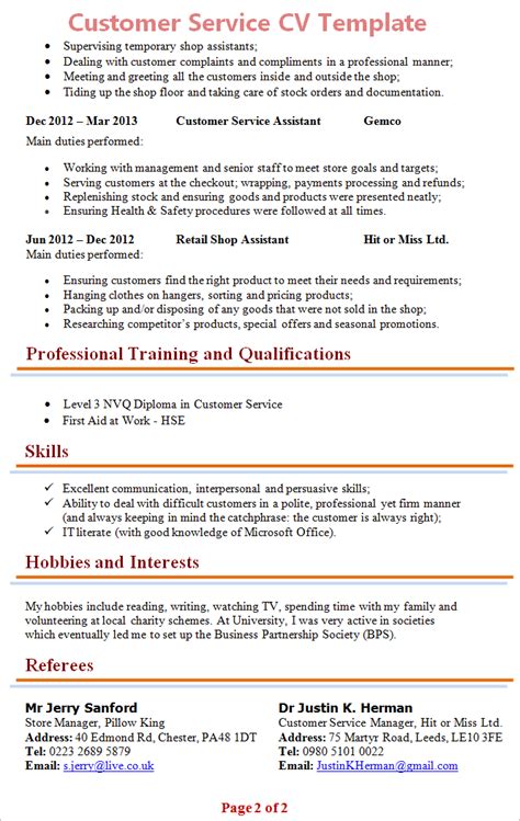 Image result for Insurance Customer Service CV Template