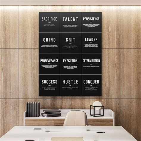 Buy Canvas Print Motivational Noun Verb Definitions Wall Art ...