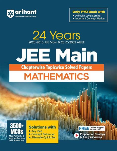 Arihant 24 Years JEE Main Mathmatices Chapterwise Topicwise PYQ with ...