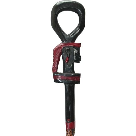 Authentic African Hand Made Wood Warrior Decorative Walking Stick/Cane ...
