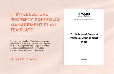 IT Intellectual Property Portfolio Management Plan Template in Word ...