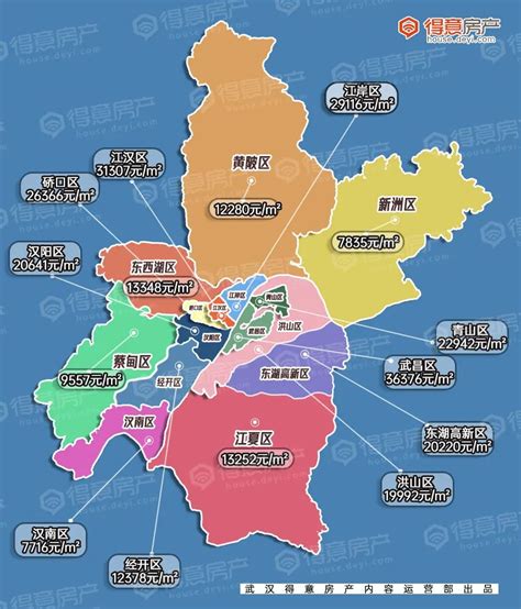 武汉市各区划分图,武汉市行政区划分地图 - 伤感说说吧