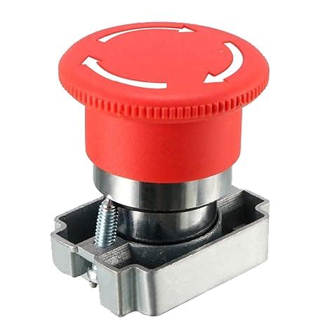 TNI CONTROLS 40mm Mushroom Emergency Stop Push Button Actuator Self ...