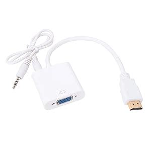 Technotech HDMI to VGA Converter Adapter Cable with Audio (White ...