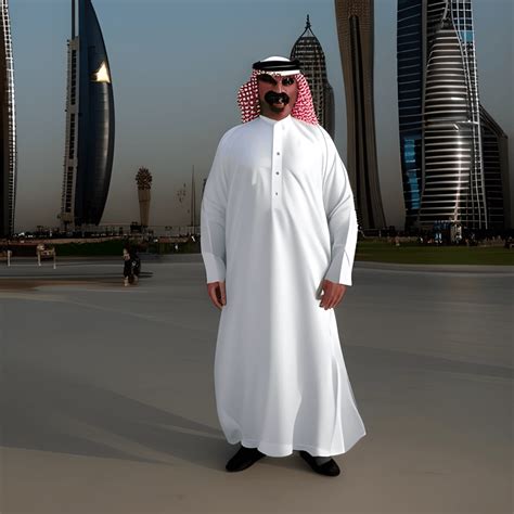 A Man from Kuwait in the Kuwaiti Official Dress · Creative Fabrica