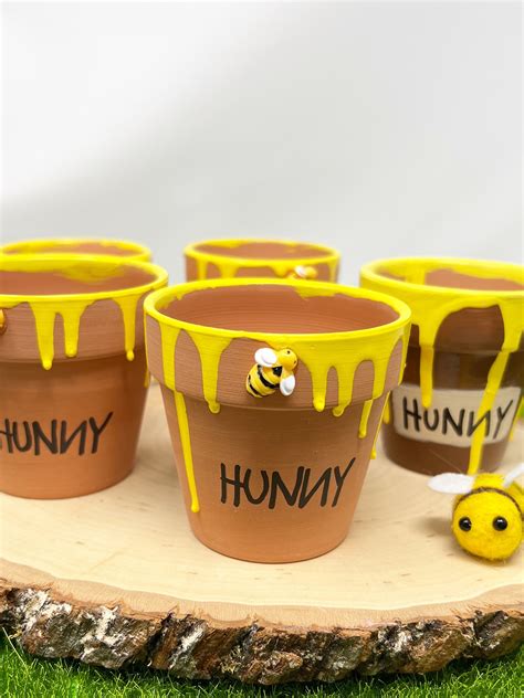 Winnie the Pooh Terracotta Hunny Pots Centerpieces , Honey Pot Party ...