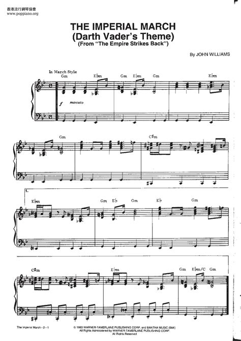 Dormitorio Criatura digerir imperial march piano tab Acumulativo once ...