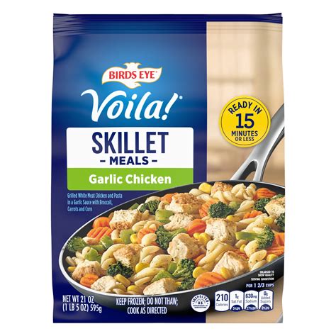 Birds Eye Voila! Garlic Chicken Skillet Frozen Meal, 21 oz (Frozen ...