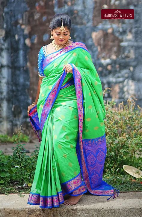 Kanjeevaram Meena Soft Silk Saree – Madrassi Weaves