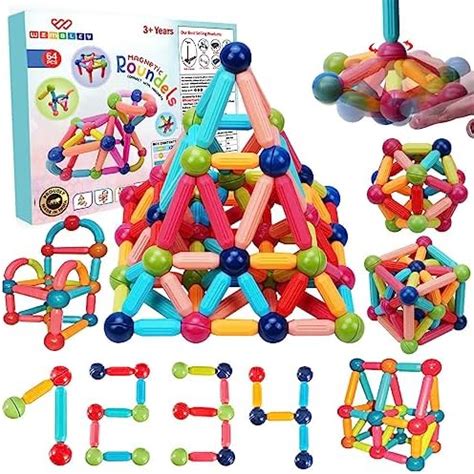 Wembley Magnetic Roundels Stick Building for Kids Toys for Girls 3 ...