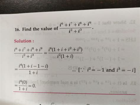 Find value of i^6+i^7+i^8+i^9/i^2+i^3 - Brainly.in