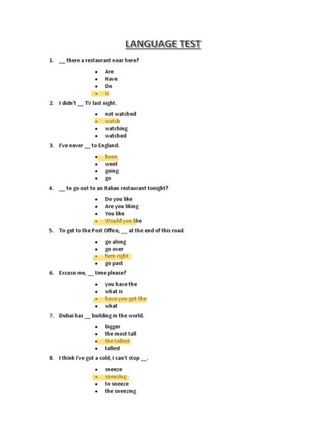 Image result for Language Master Test