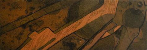 "Life 4": Brown Printmaking (4x10) by Radhika Barve – ArtZolo.com