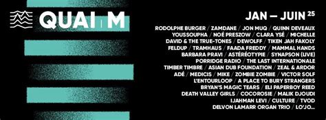 PRÉSENTATION PROG JAN- JUIN 2025 - QUAI M, 94 Boulevard du Maréchal ...