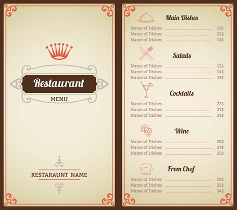 Printable Menu Foe El Modelo