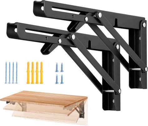 TROVEXX Metal Collapsible Folding Shelf Bracket for Workbench Folding ...