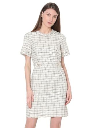 Buy Vero Moda Women's Polyester Shift Above The Knee Dress (10319925 ...