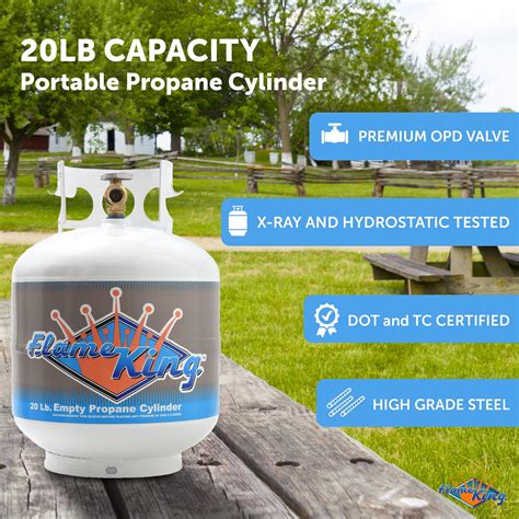 20lb Propane Tank LP Cylinder with OPD - Flame King