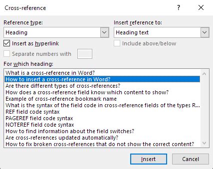 Rezultat imagine pentru Add Cross Reference in Word