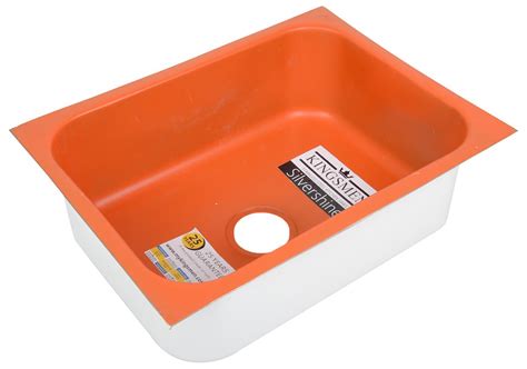 Buy Kingsmen Stainless Steel Kitchen Sink (Orange, 3-Pieces) Online at ...