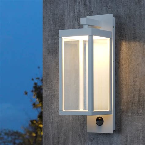 Buy Inowel Motion Sensor Outdoor Wall Sconce White Exterior IP54 ...