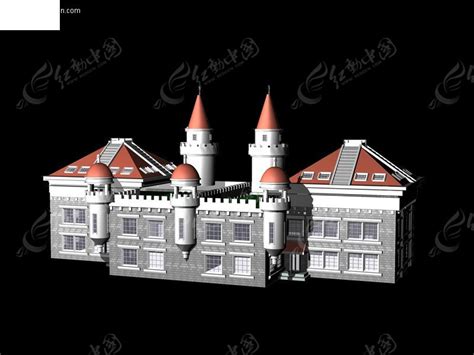 3D欧式古风格房屋建筑3dmax素材免费下载_红动中国