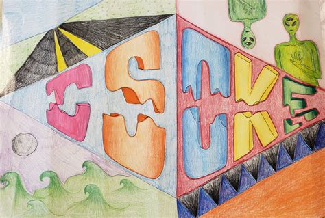 Image result for 2-Point Perspective Name Drawing