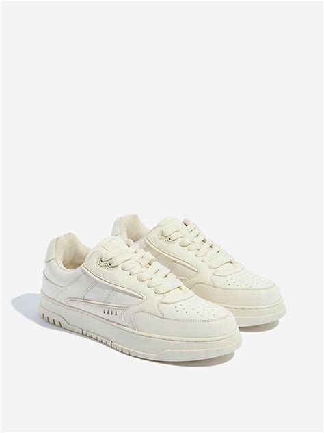 Buy SOLEPLAY Off-White Perforated Lace-Up Sneakers from Westside
