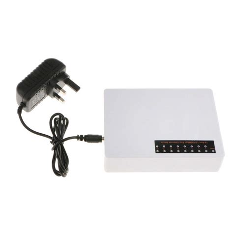 10/100 Mbps Fast Ethernet Extender Broadcenter Desktop Ethernet 16-Port ...
