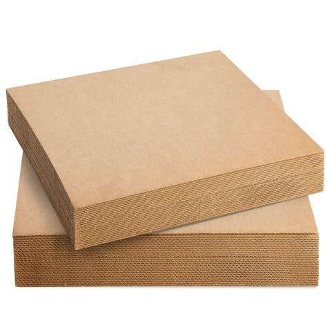 Juvale Corrugated Cardboard Sheets - 24-Pack Flat Cardboard Sheets ...