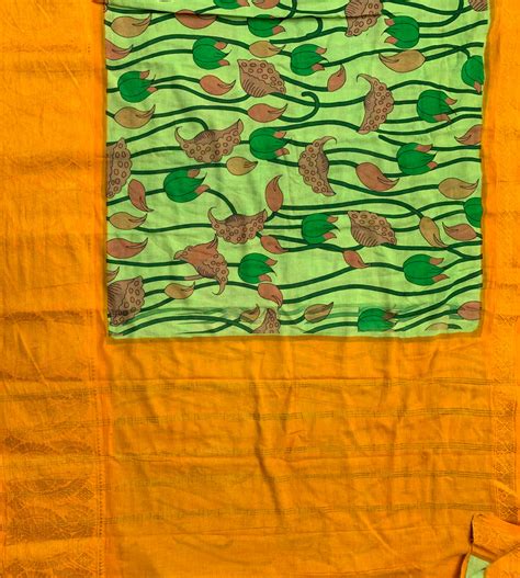 Raghavi - Kalamkari on long border Madurai Sungudi saree | The Maggam ...
