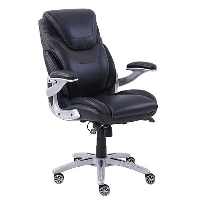 Buy Black Faux Leather Executive Chair with Flip Arms - NBF Signature ...