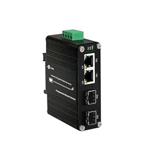 Mini Industrial 2 Ports Gigabit Media Converter Supporting DIN-Rail ...