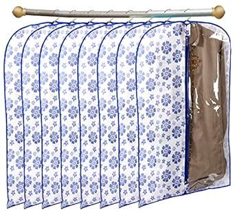 Kuber Industries Exclusive Flower Printed 8 Pieces Half Transparent Non ...