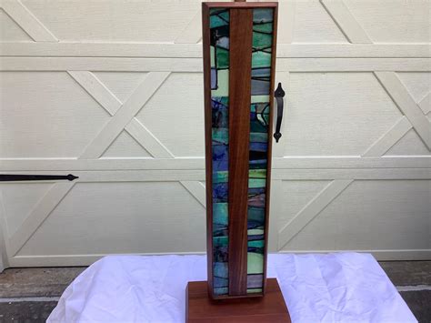 Harris Strong Walnut and Tile Lamp For Sale at 1stDibs