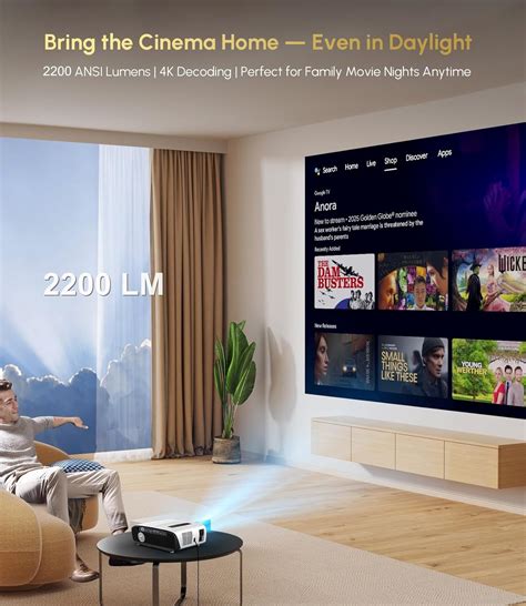 CWEUG Ultra HD 4K Google TV Projector 2200 ANSI India | Ubuy