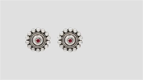 Sangeeta Boochra Handcrafted Oxidised Silver Statement Studs