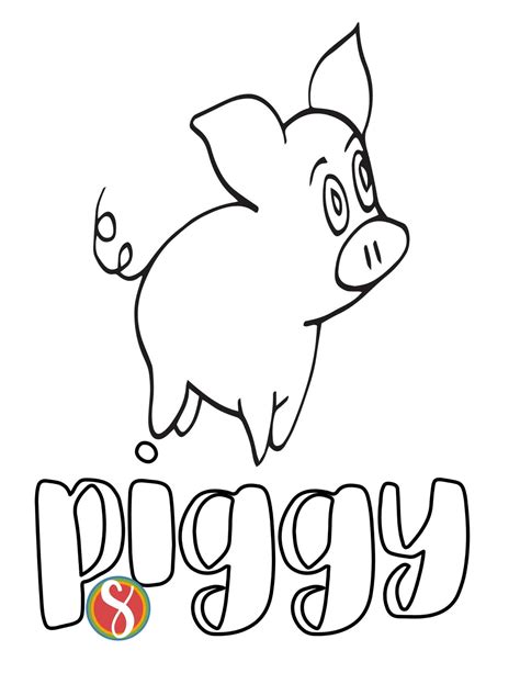 Free Pig Coloring Pages — Stevie Doodles