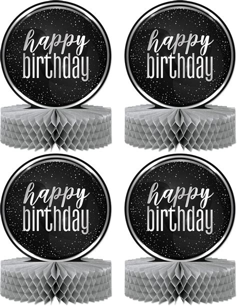 Buy Happy Birthday Table Decorations Centerpieces - 4-Pack Double Sided ...