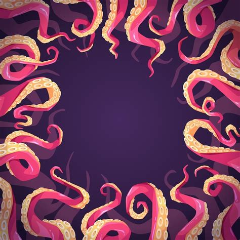 Картинные кальмары конечности с сосками головоногие граничные океанские ...