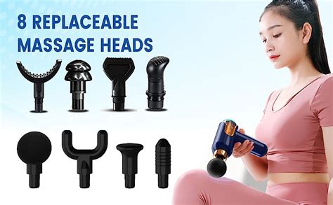 MEDITIVE Cordless Deep Tissue Massage Gun With 8 Attachments, Handheld ...