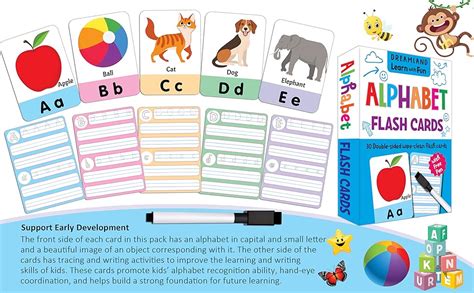 Buy Flash Cards Alphabet | 30 Double-Sided Wipe-Clean Flash Cards for ...
