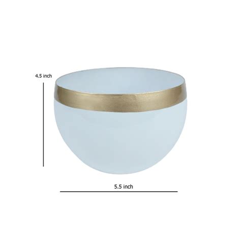 White Metal Round Pot — Wonderland Garden Arts and Craft