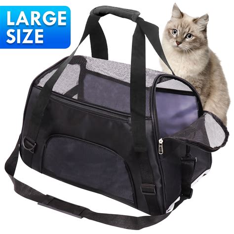 "ZLELOUY Cat and Dog Carrier Bag - Airline Approved, Soft-Sided, 20.5 ...