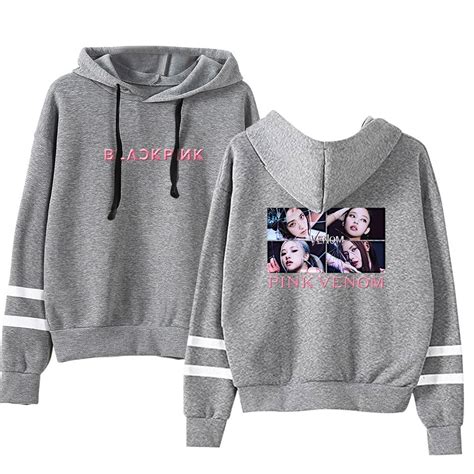 Buy BlackPink Merch Pink Venom Hoodies Pocketless Parallel Bars Sleeve ...