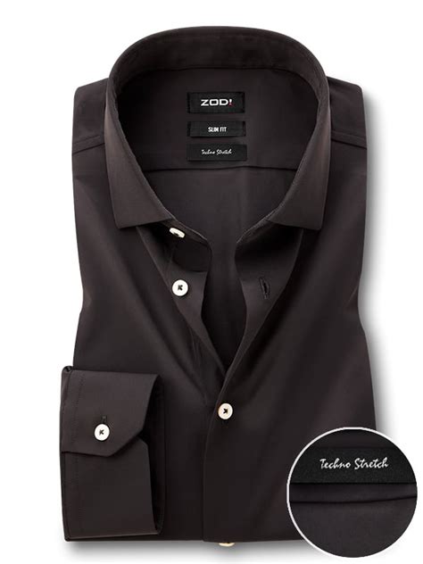 Buy Beyer Black Solid Full Sleeve Single Cuff Slim Fit Blended Shirt ...