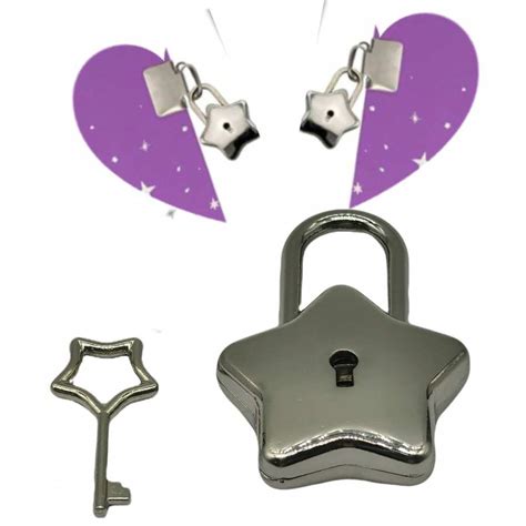 1-2pcs Zinc Alloy Silver Color Five-Pointed Star Lock, Suitable For ...